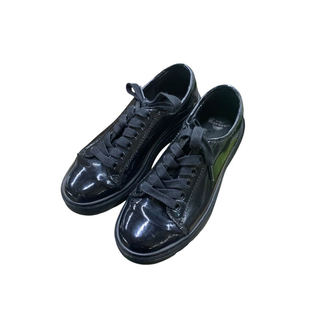 Dr. Martens SPIN Black Patent Leather Low Top Lace Up Casual Women's Shoes SZ 7